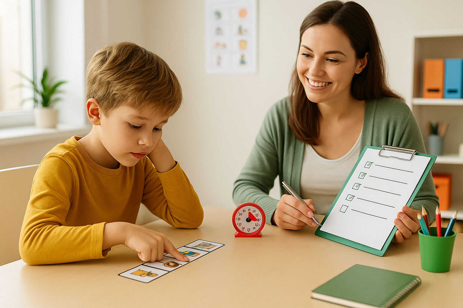 Dil ve konuşma terapisi seansı